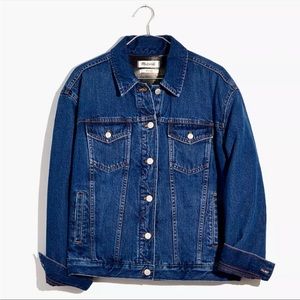 Madewell Boxy Jean Jacket Quilted Lining SzXS